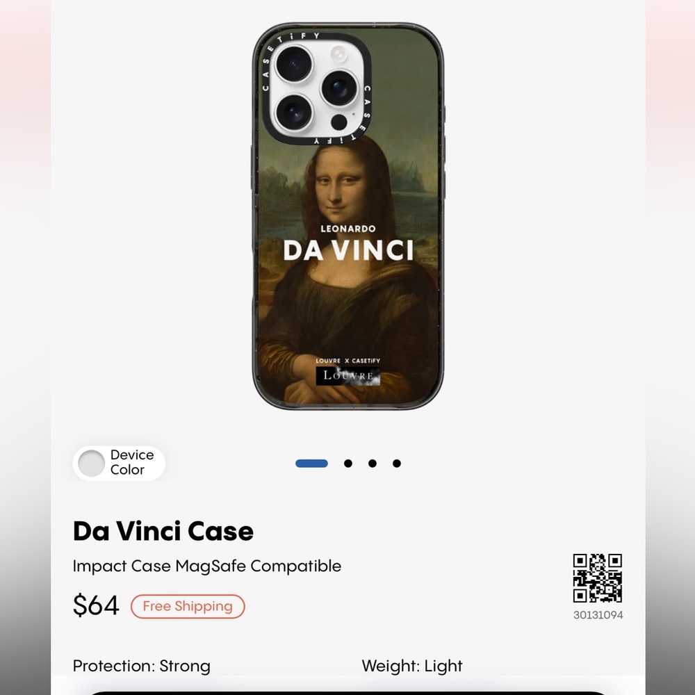 Mona Lisa Casetify iPhone 13 Pro Max case